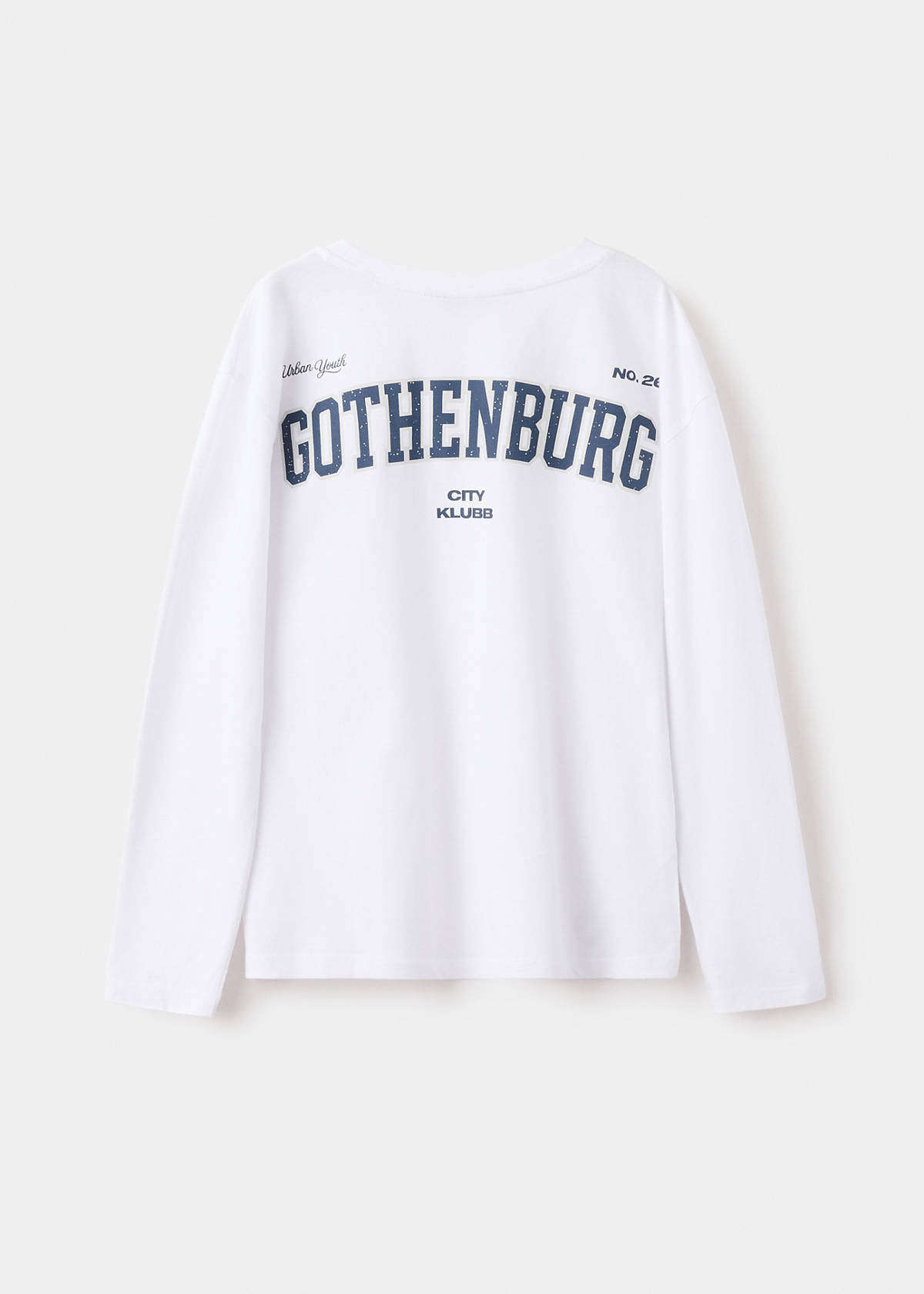 Printed cotton-blend t-shirt — White