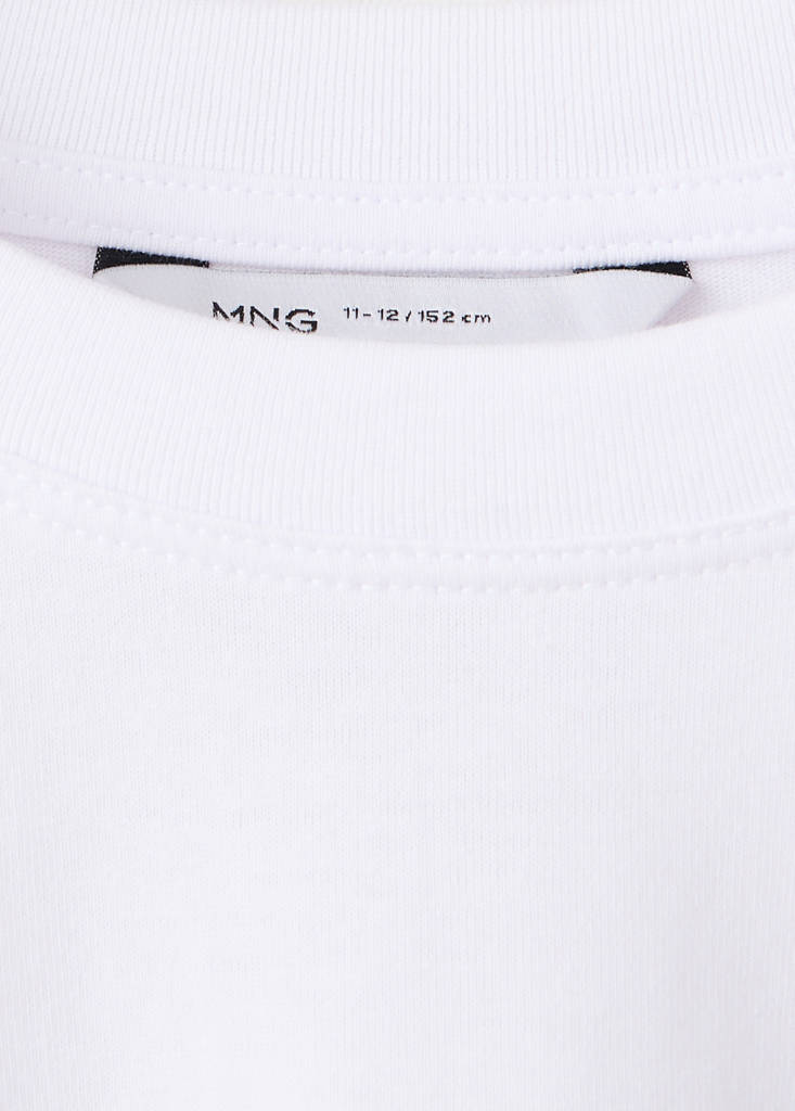 Printed cotton-blend t-shirt — White
