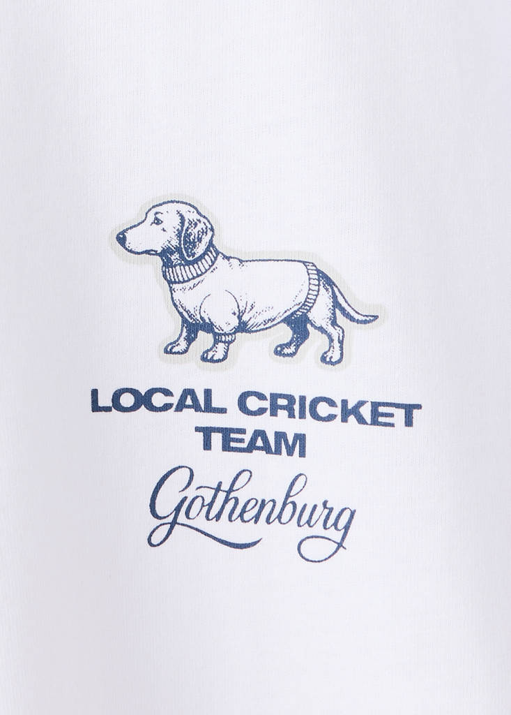 Printed cotton-blend t-shirt — White