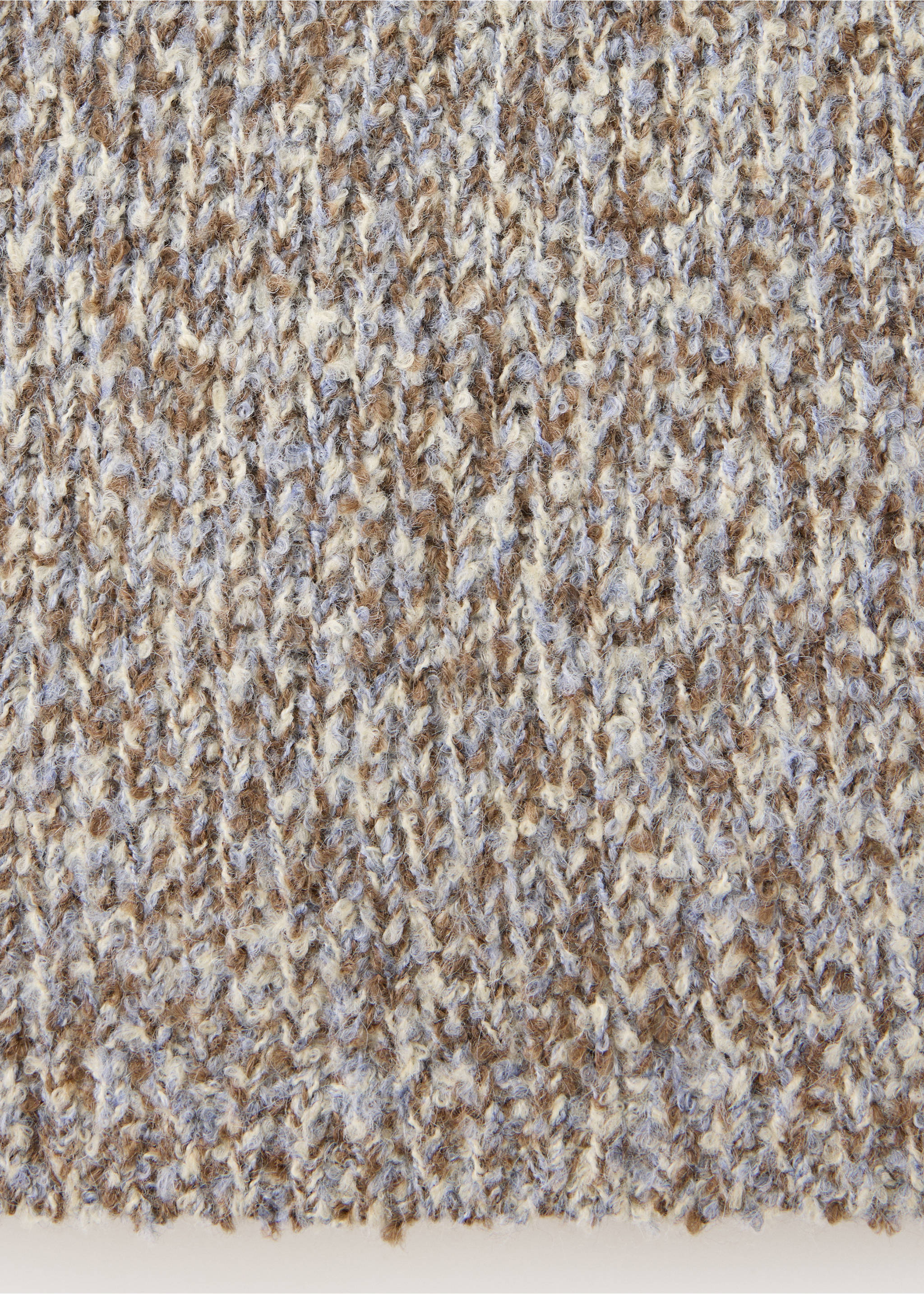 Braided-knit gilet - Details of the article 0, Coffee. Ref: 37095162-00.