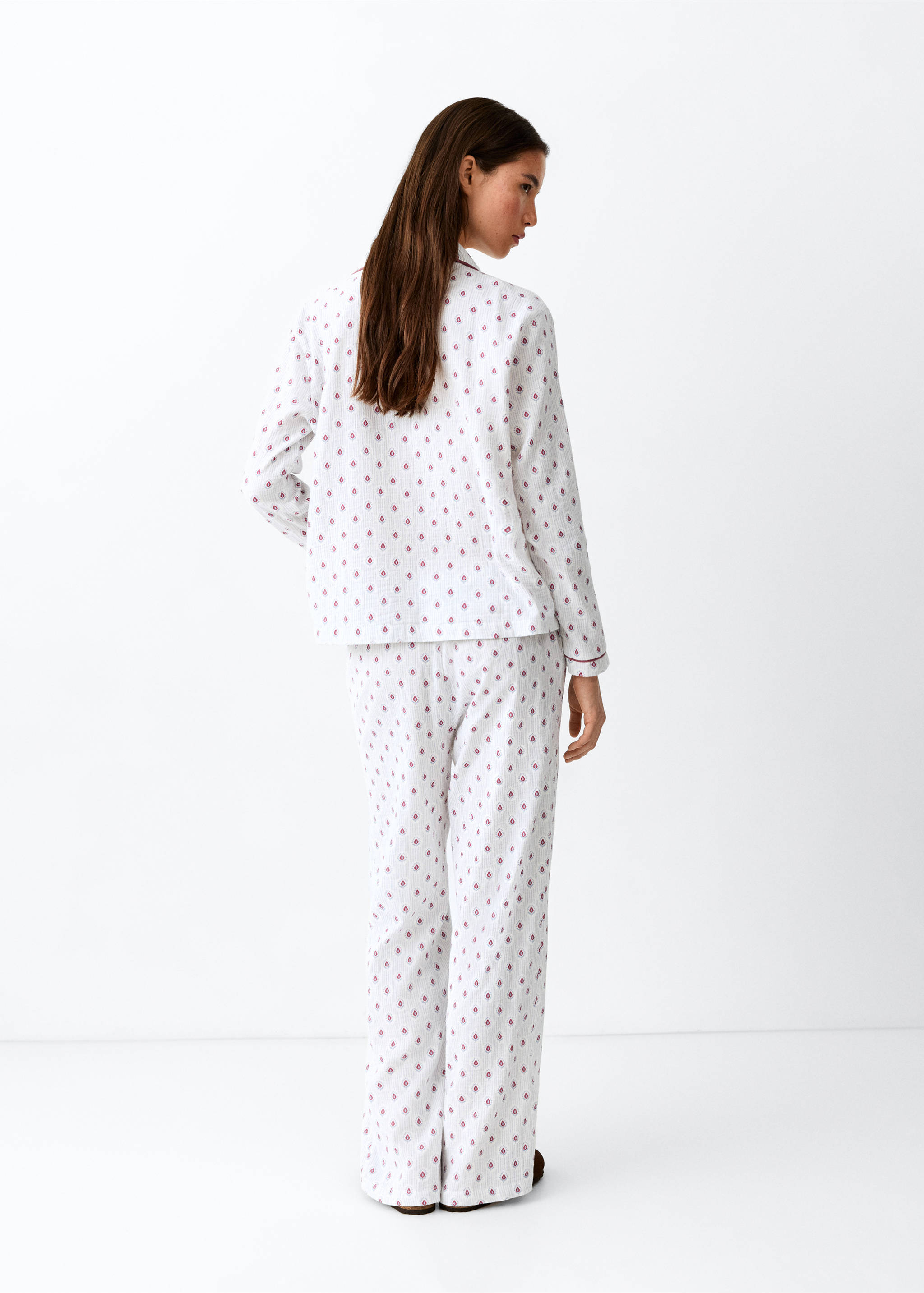 Floral-print pyjama set - Reverse of the article, Off White. Ref: 37095163-00.