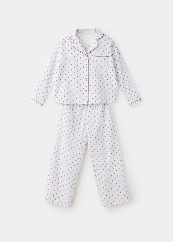 Floral-print pyjama set — Off White
