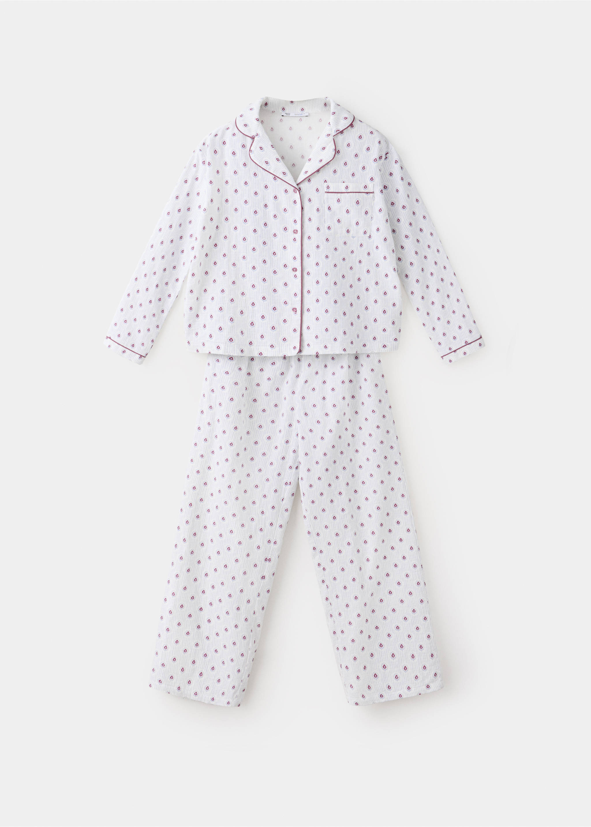 Floral-print pyjama set - Article without model, Off White. Ref: 37095163-00.