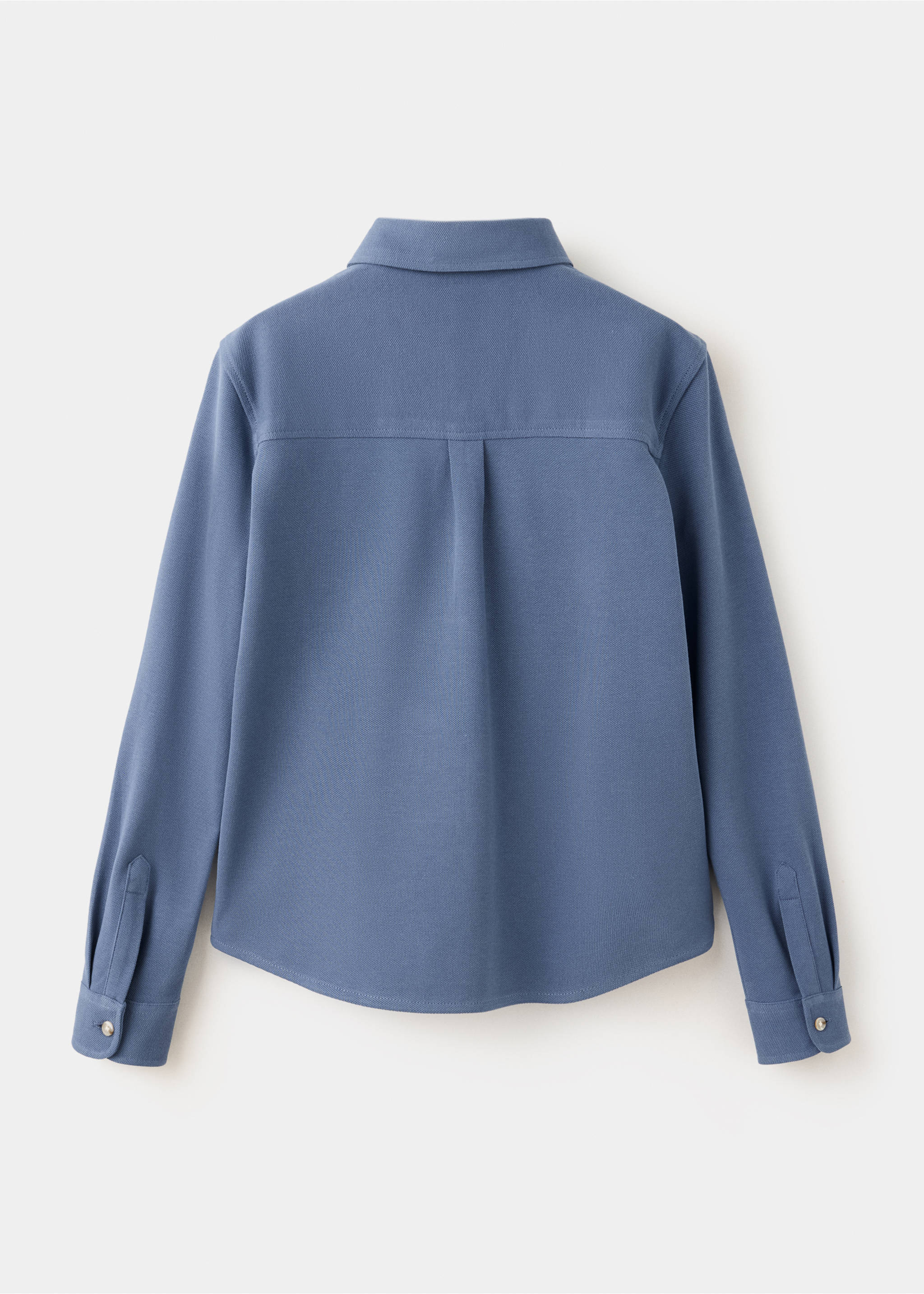 Chemise piqué coton - Verso de l’article, Bleu. Ref: 37095165-00.