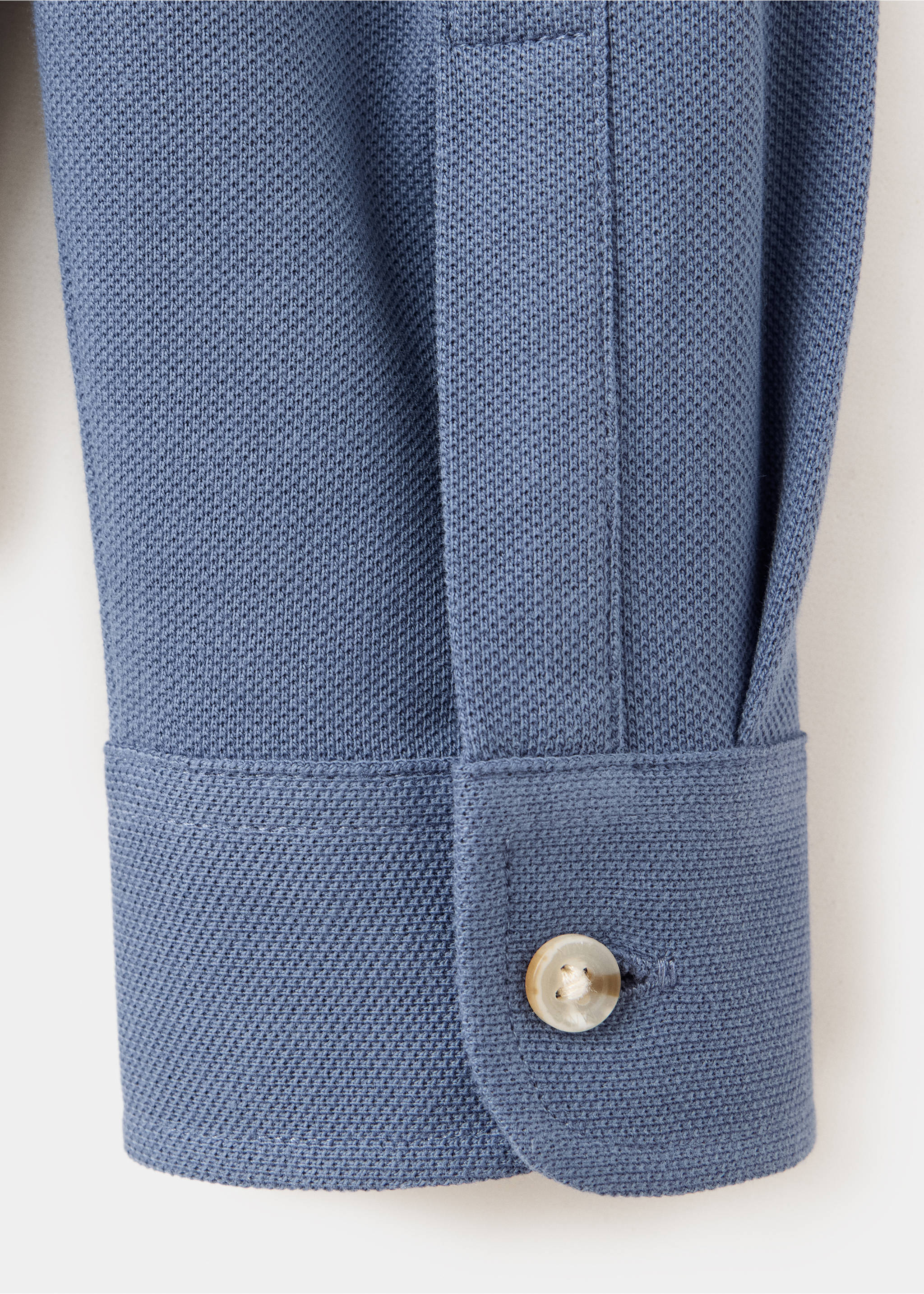 Chemise piqué coton - Détail de l'article 0, Bleu. Ref: 37095165-00.