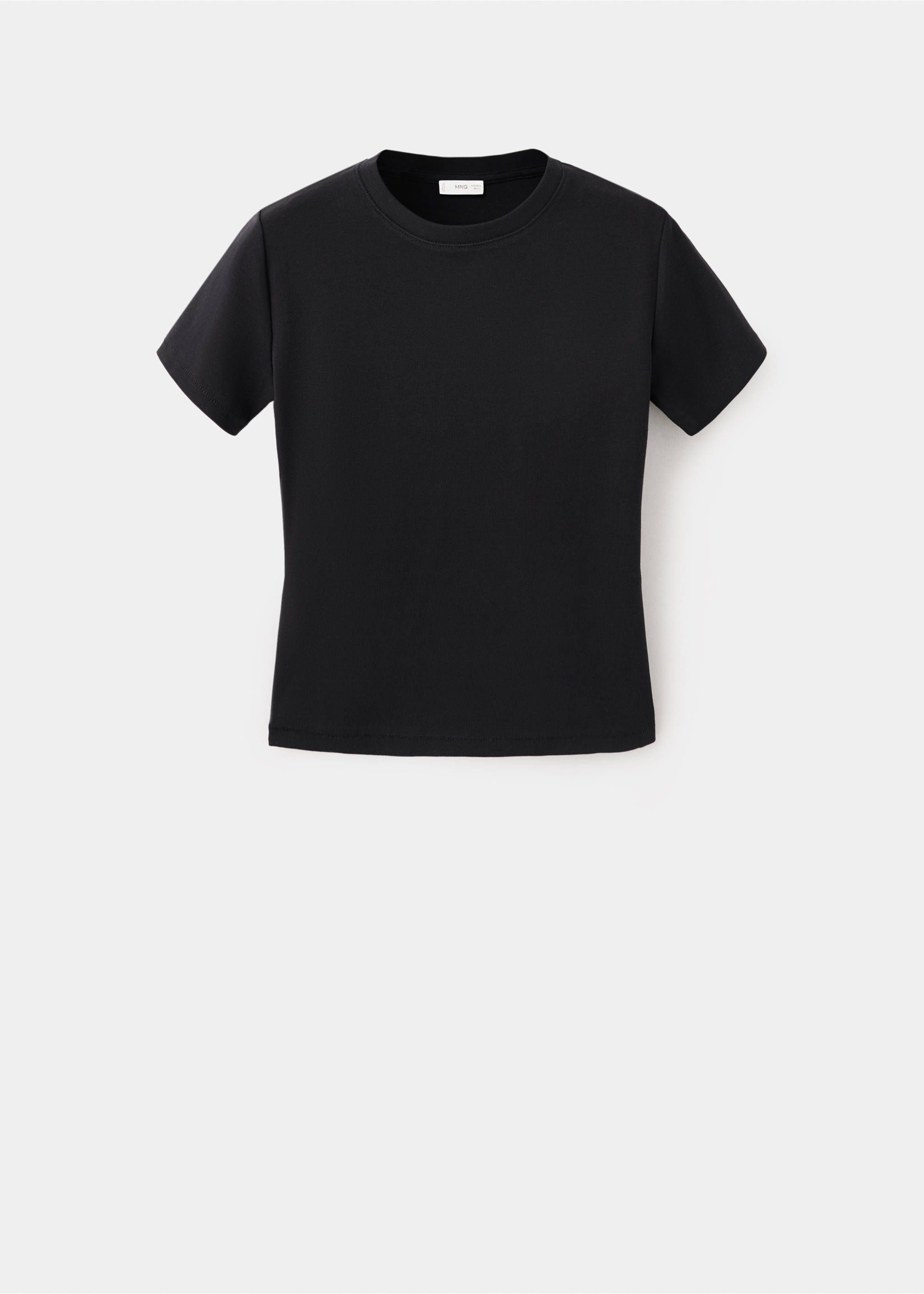 Camiseta entallada manga corta - Artículo sin modelo, Negro. Ref: 37095166-00.