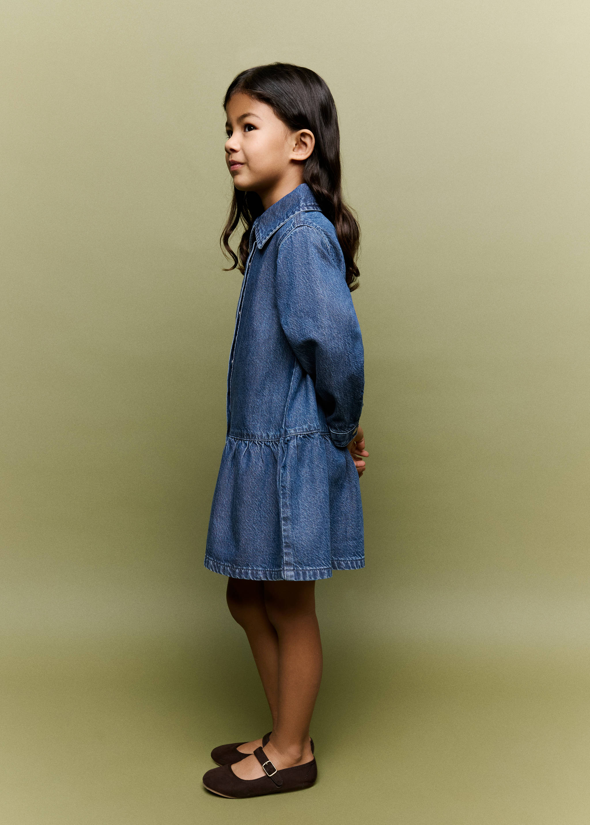 Ruched denim dress - Medium plane