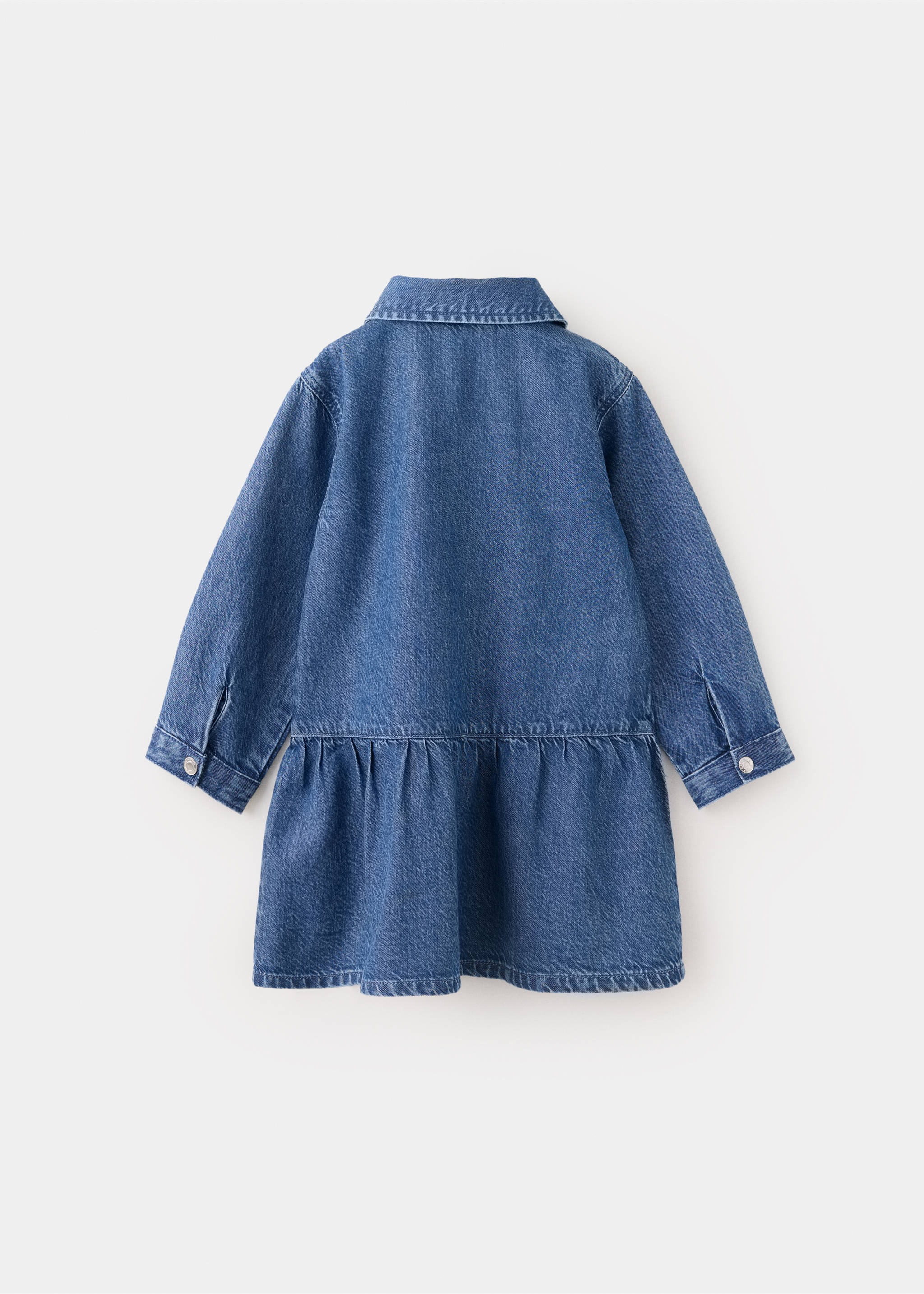 Ruched denim dress - Reverse of the article, Medium Blue. Ref: 37095167-00.