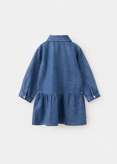 Ruched denim dress — Medium Blue 6