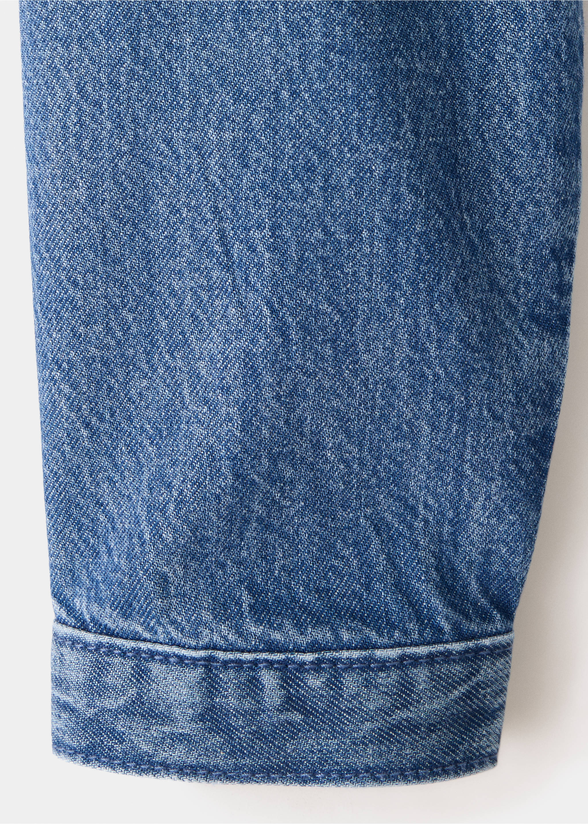 Ruched denim dress - Details of the article 0, Medium Blue. Ref: 37095167-00.