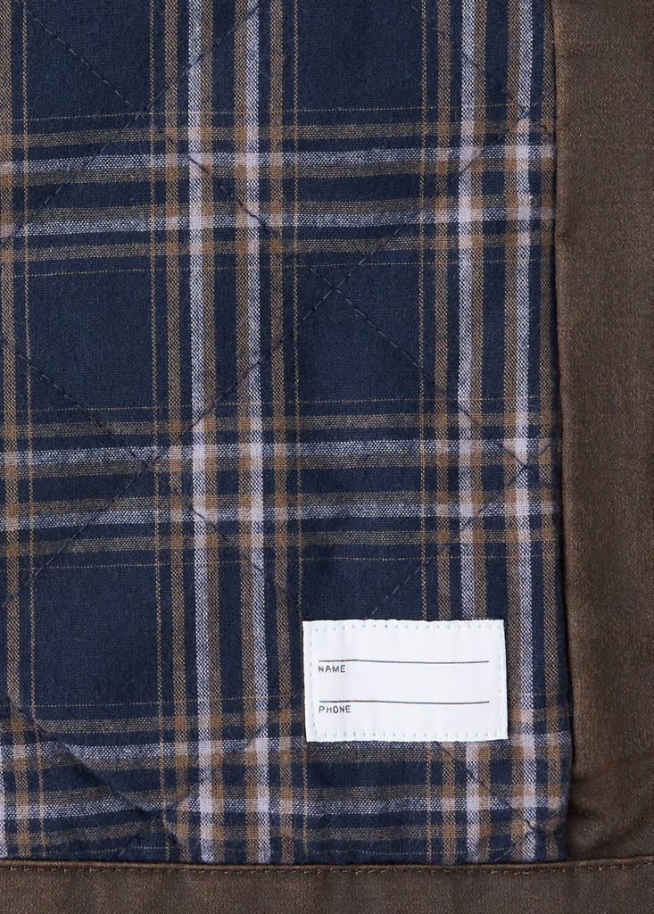 Twill coat with corduroy collar — Brown