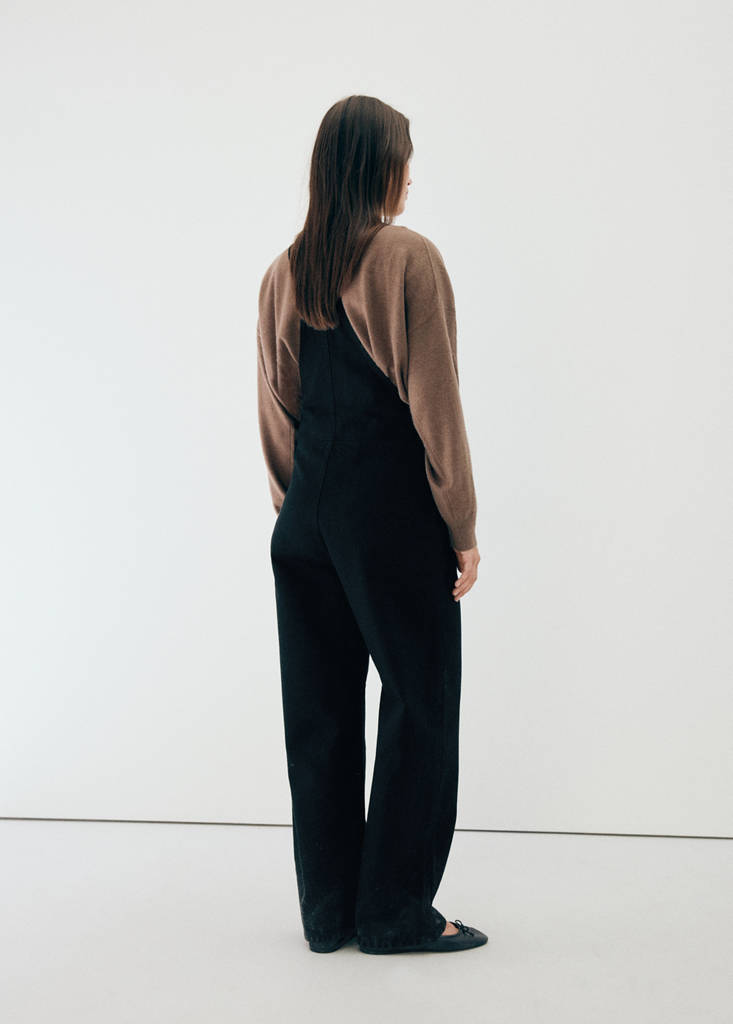Maternity denim dungarees — Black denim