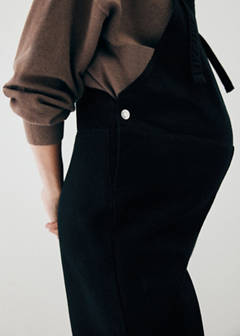 Maternity denim dungarees — Black denim 4