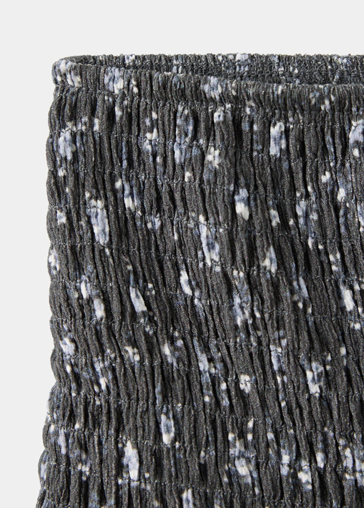 Floral ruched skirt — Charcoal