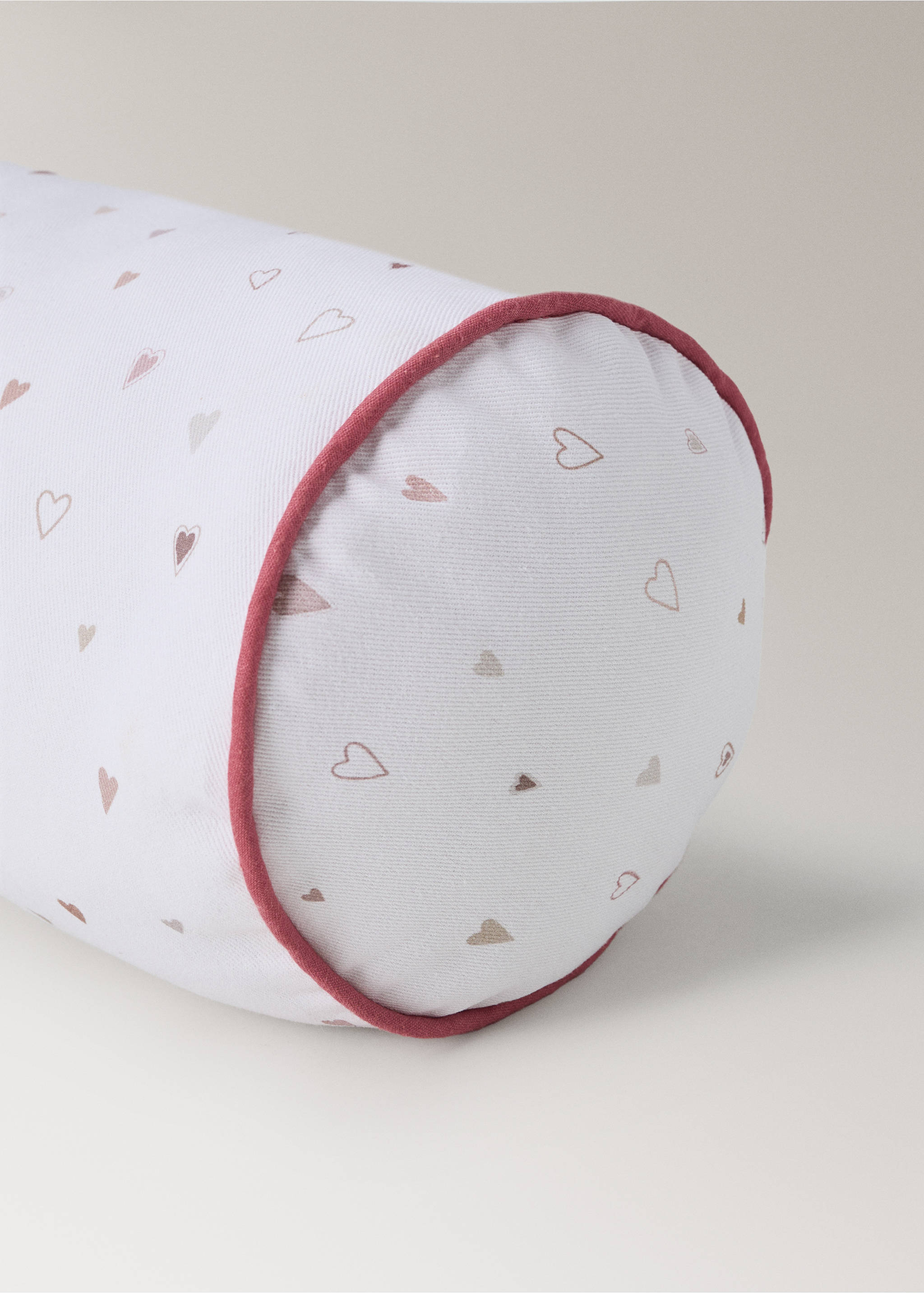 100% cotton children's hearts cushion cover - Details of the article 2, Nude. Ref: 37095175-00.