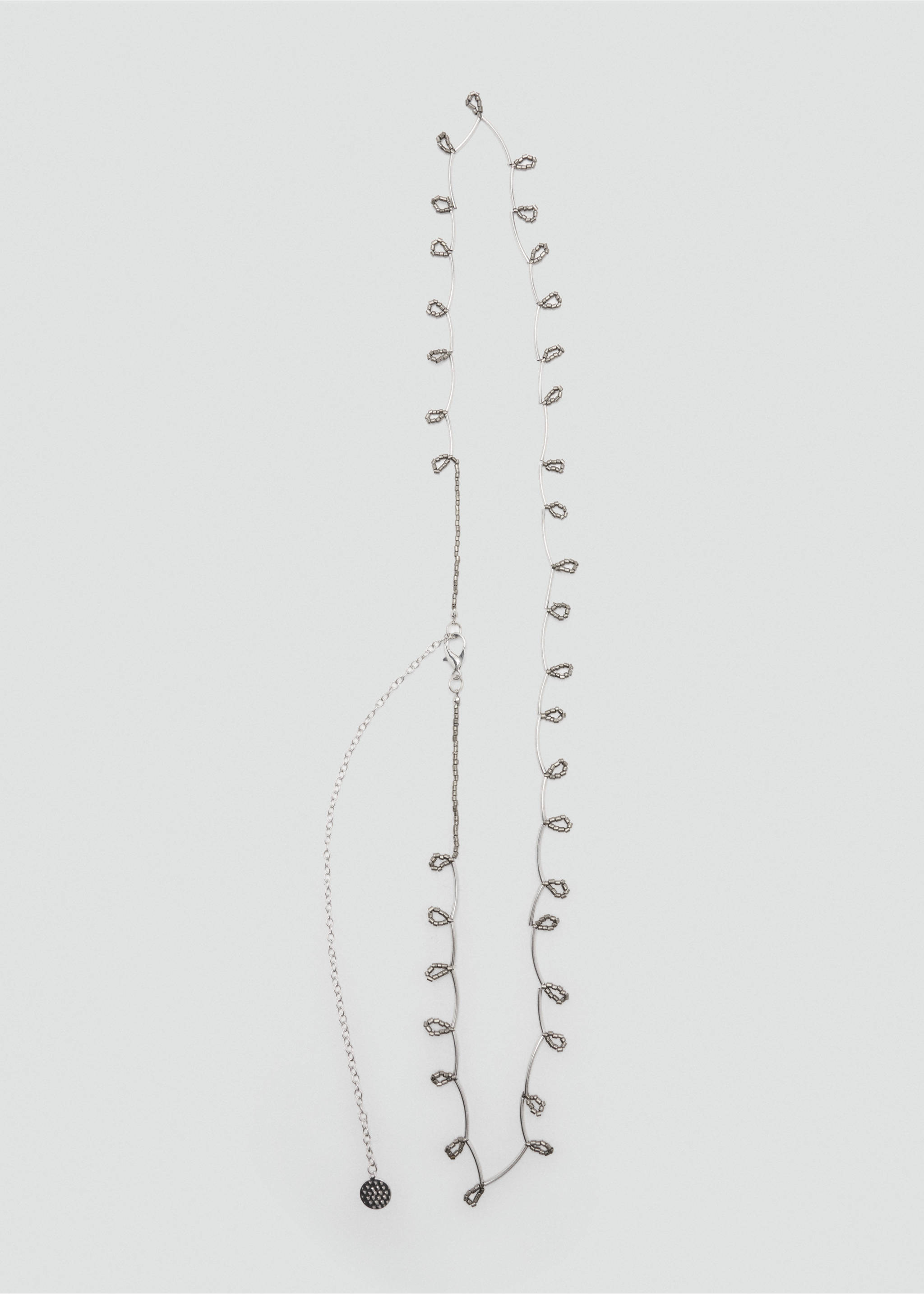 Irregular chain belt - Details of the article 1, Silver. Ref: 37095177-00.