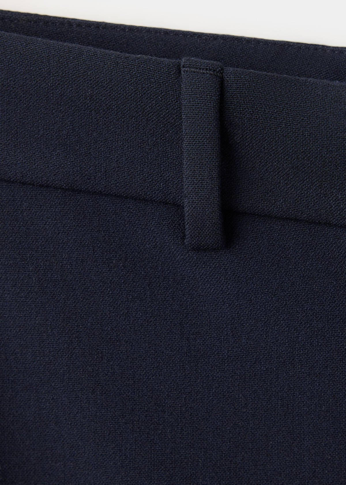 Straight mid-rise trousers — Navy