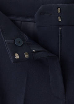 Straight mid-rise trousers — Navy 7