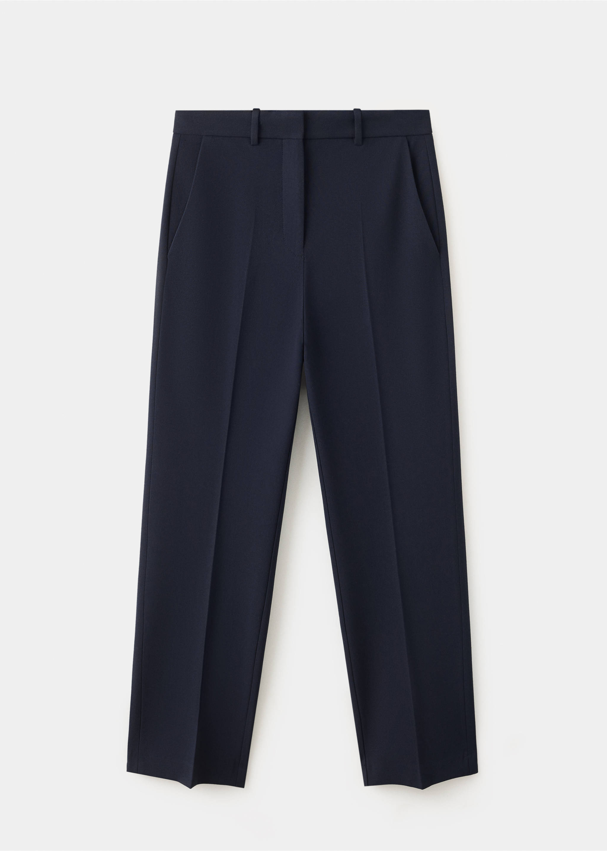 Straight mid-rise trousers - Article without model, Navy. Ref: 37095181-00.