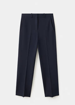 Straight mid-rise trousers — Navy 5