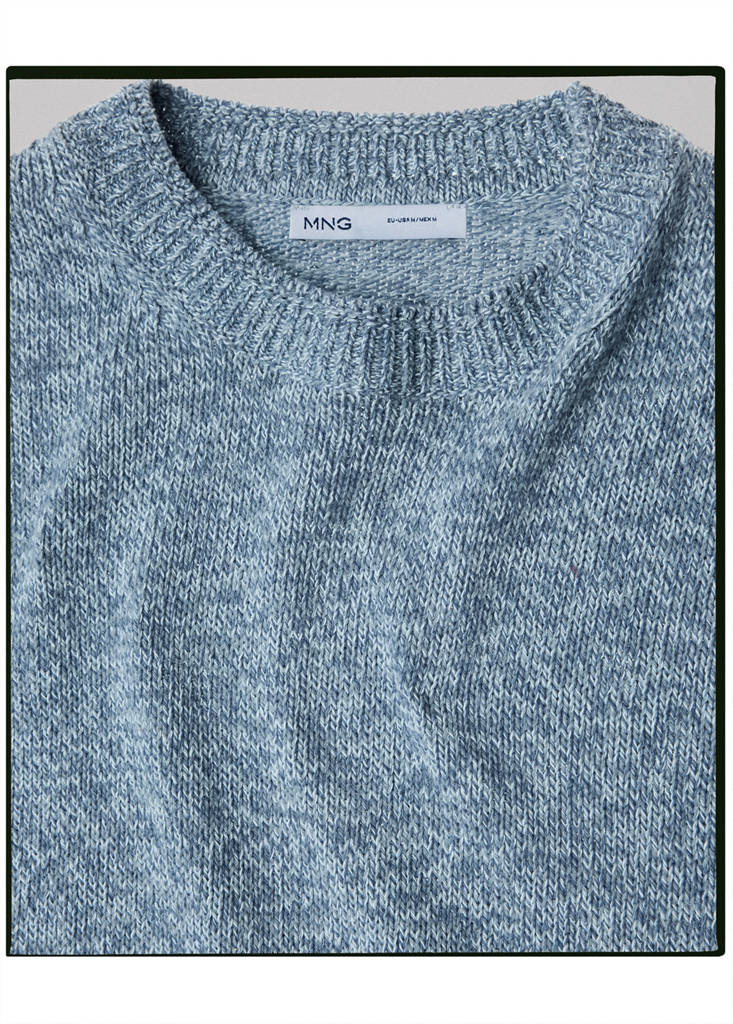 Italian 100% cotton sweater — Sky Blue