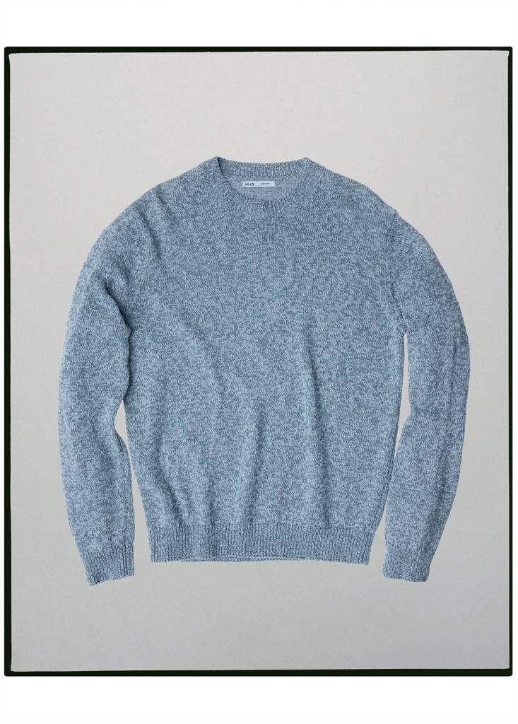 Italian 100% cotton sweater — Sky Blue