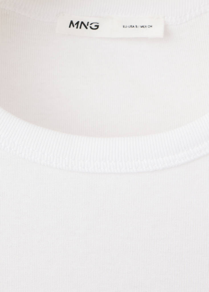 Fitted cotton t-shirt — White