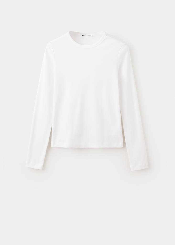 Fitted cotton t-shirt — White
