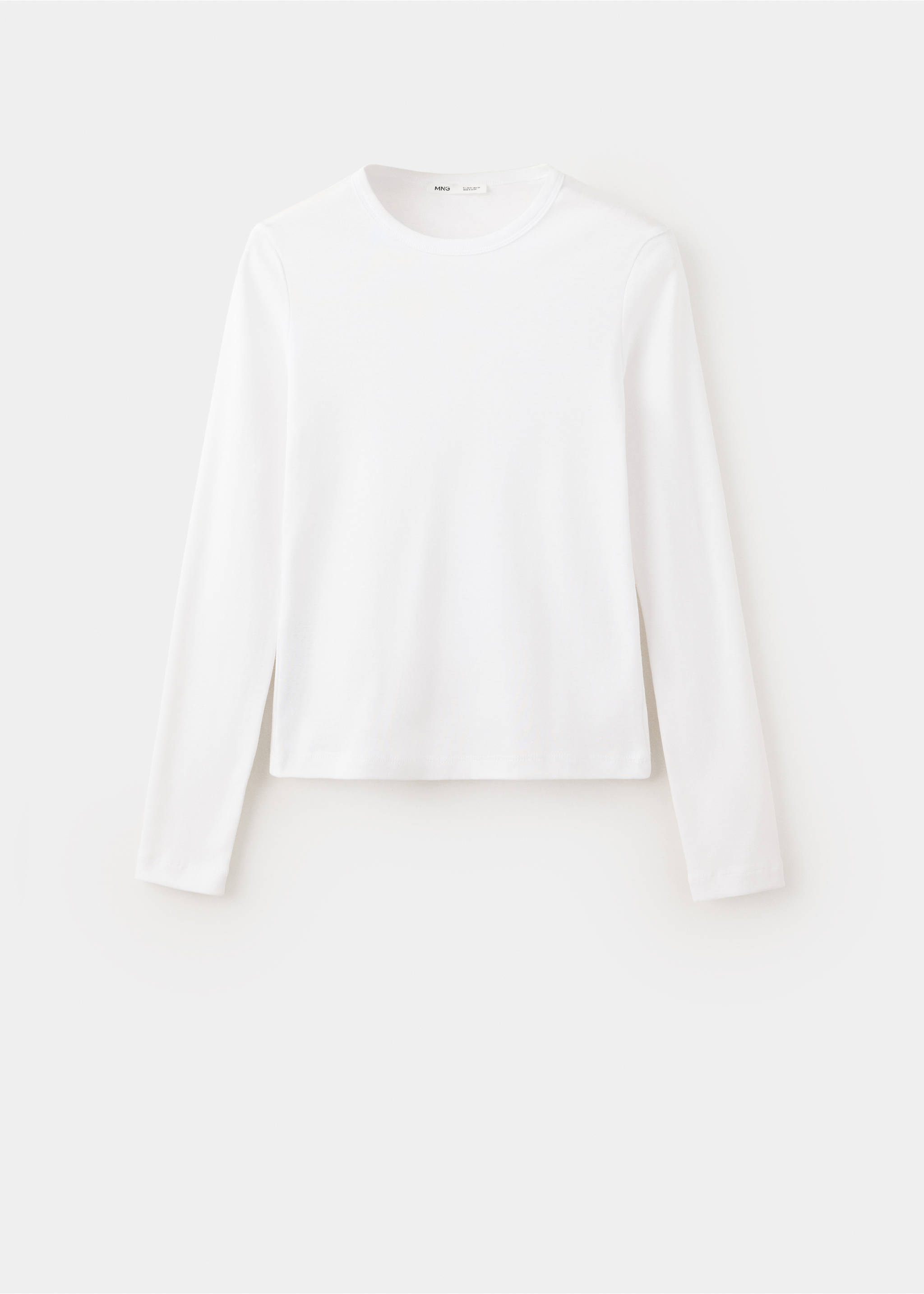 Fitted cotton t-shirt - Article without model, White. Ref: 37095843-00.