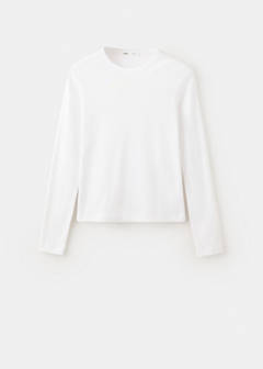 Fitted cotton t-shirt — White 5