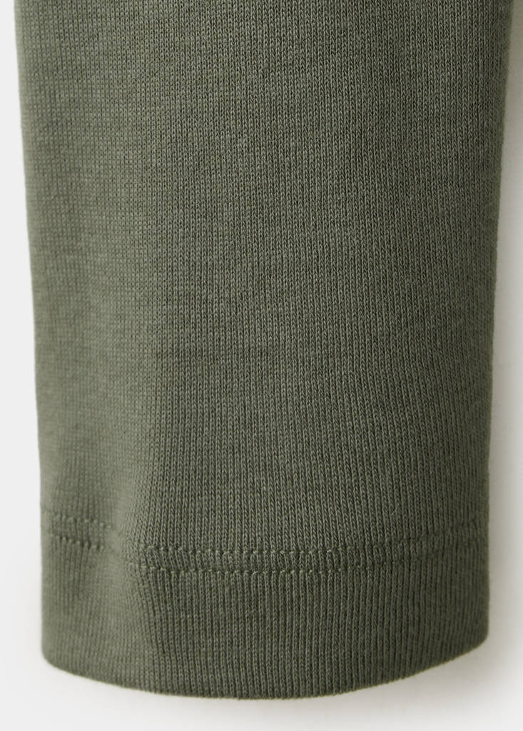 Fitted cotton t-shirt — Khaki