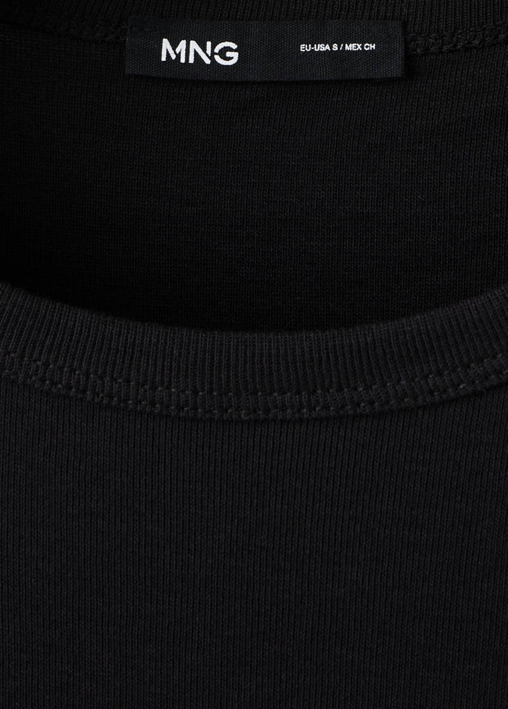 Fitted cotton t-shirt — Black