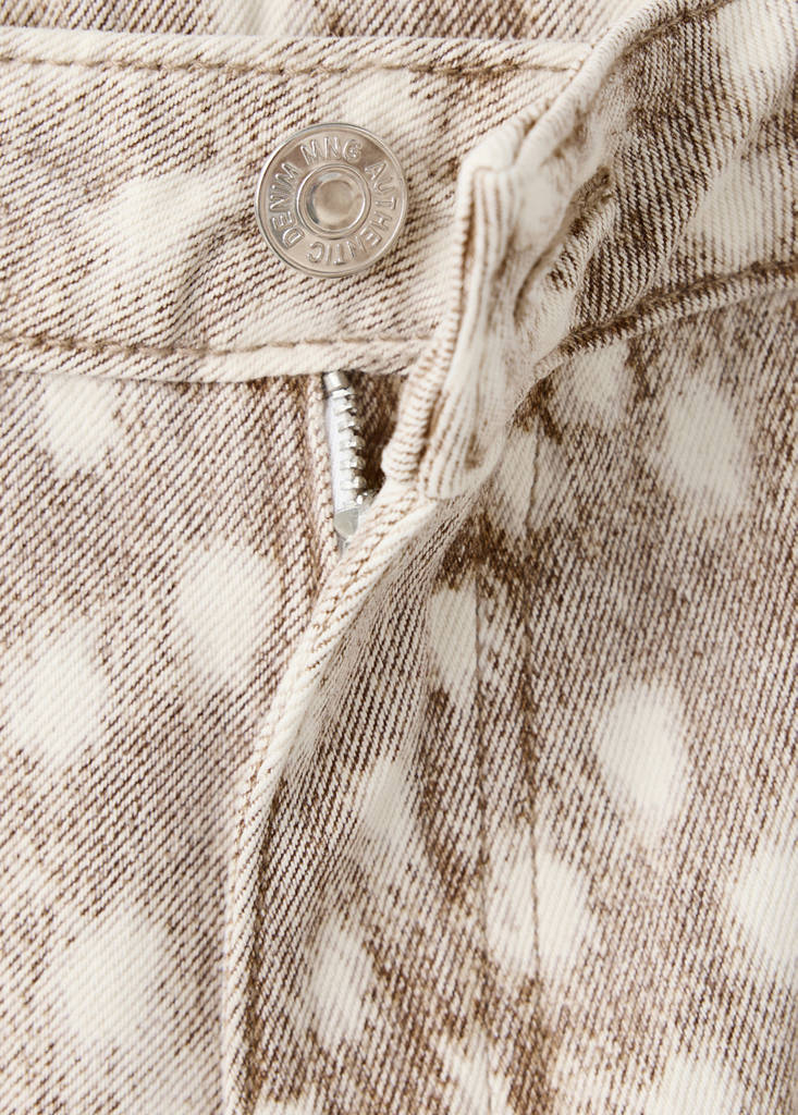 Animal-print straight jeans - thumbnail 6