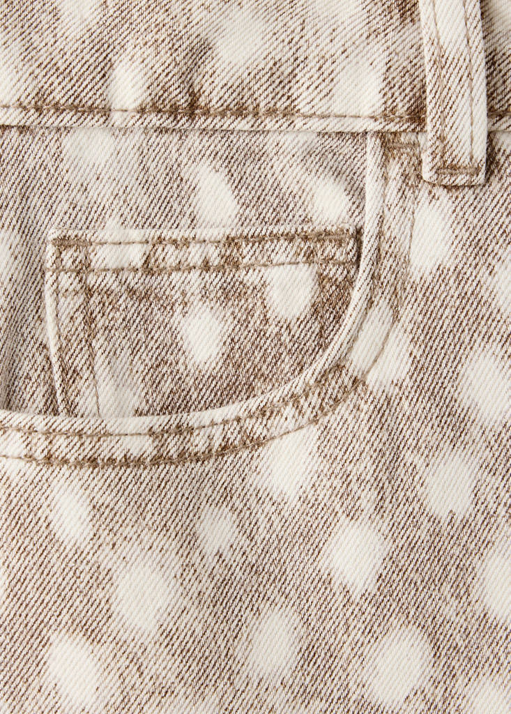 Animal-print straight jeans - thumbnail 7