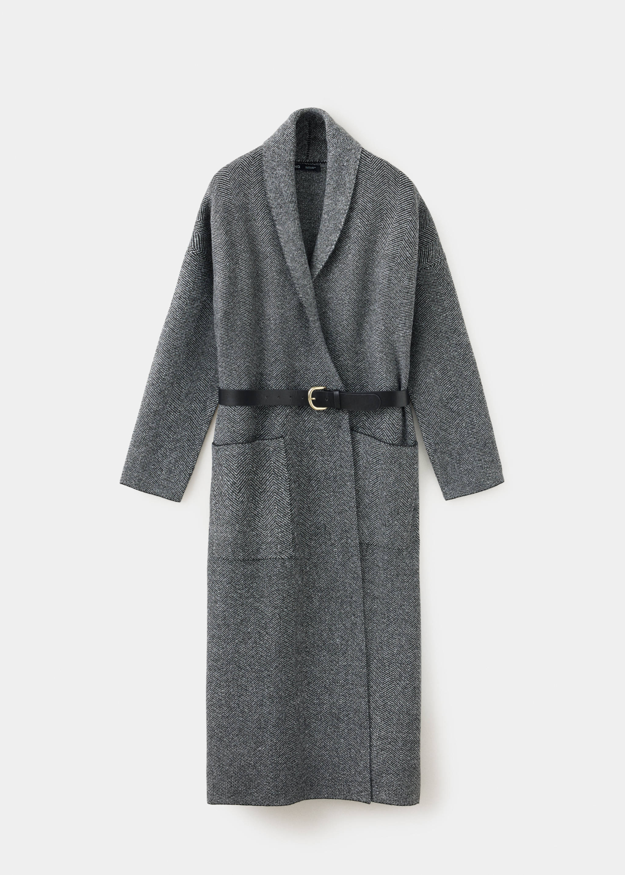Belted knit coat - Article without model