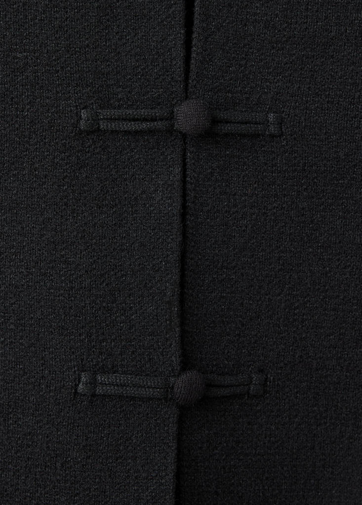 Straight jacket with frogging fastenings — Black