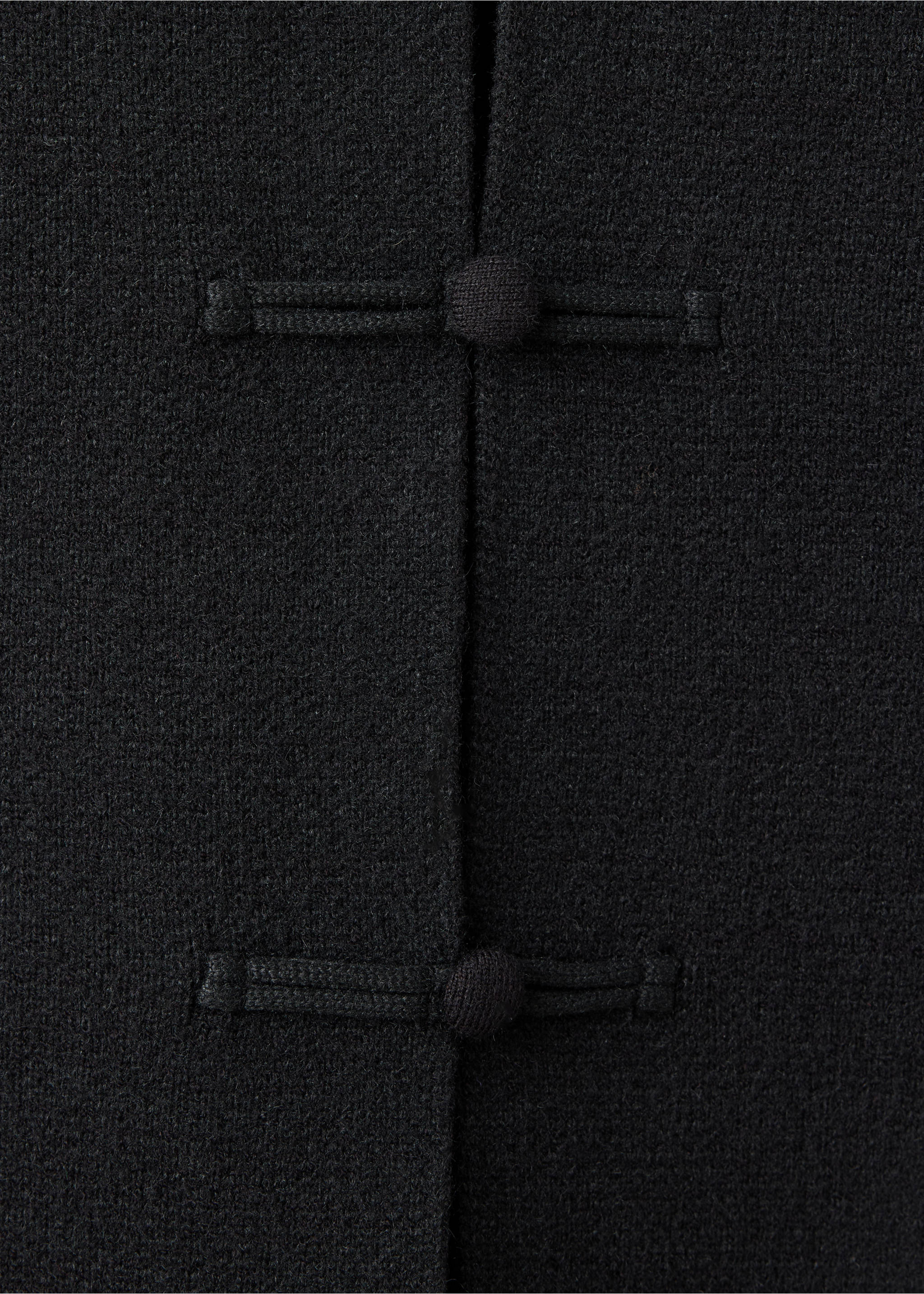 Straight jacket with frogging fastenings - Details of the article 0, Black. Ref: 37095847-00.