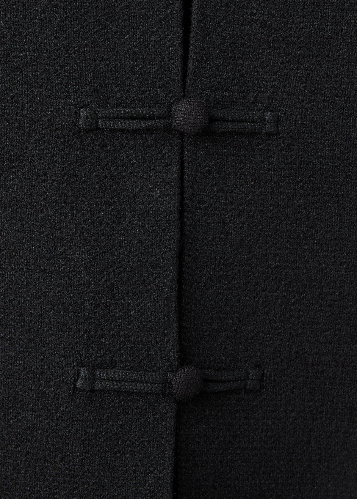 Straight jacket with frogging fastenings — Black