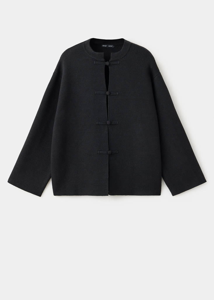 Straight jacket with frogging fastenings — Black
