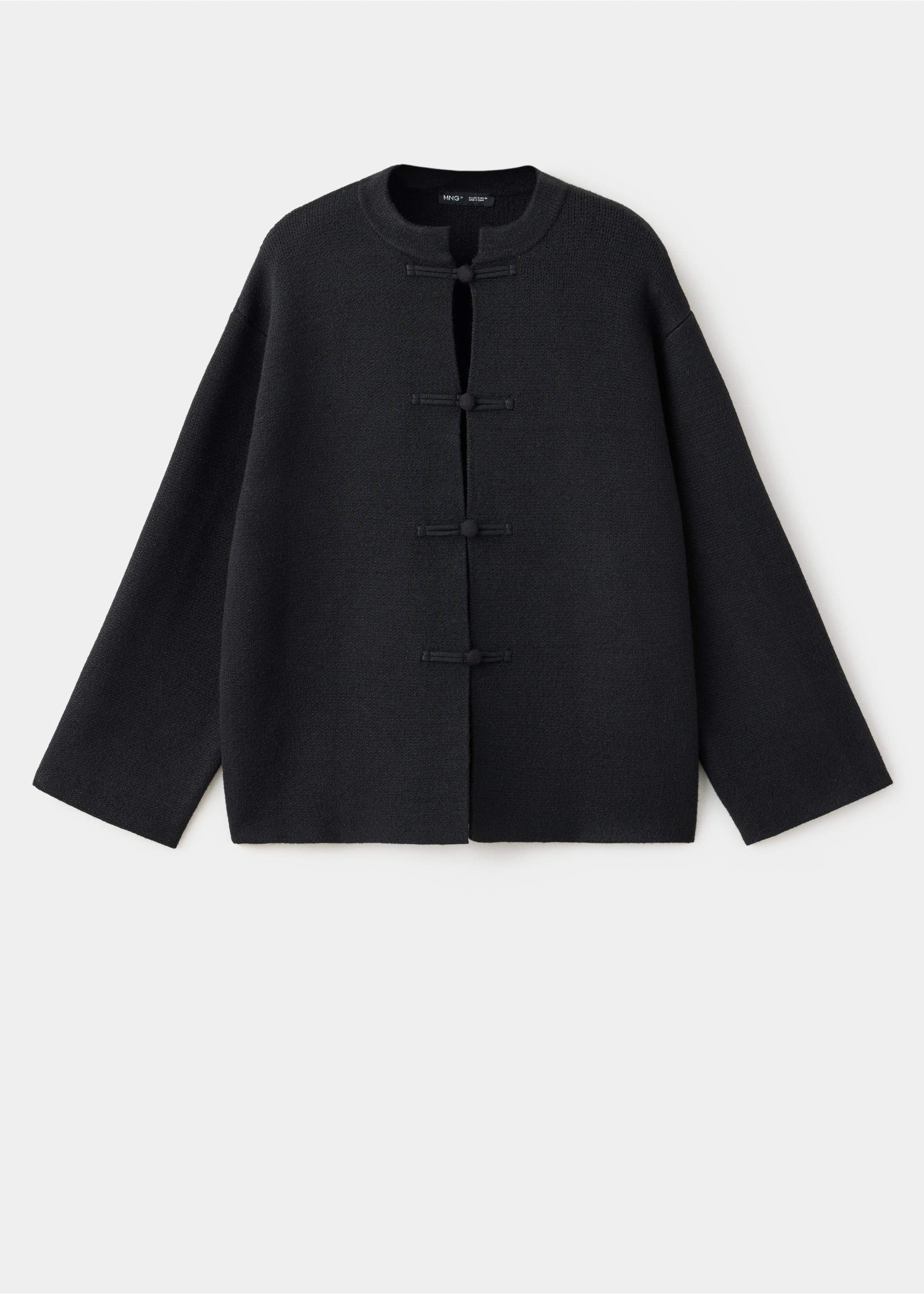 Straight jacket with frogging fastenings - Article without model, Black. Ref: 37095847-00.
