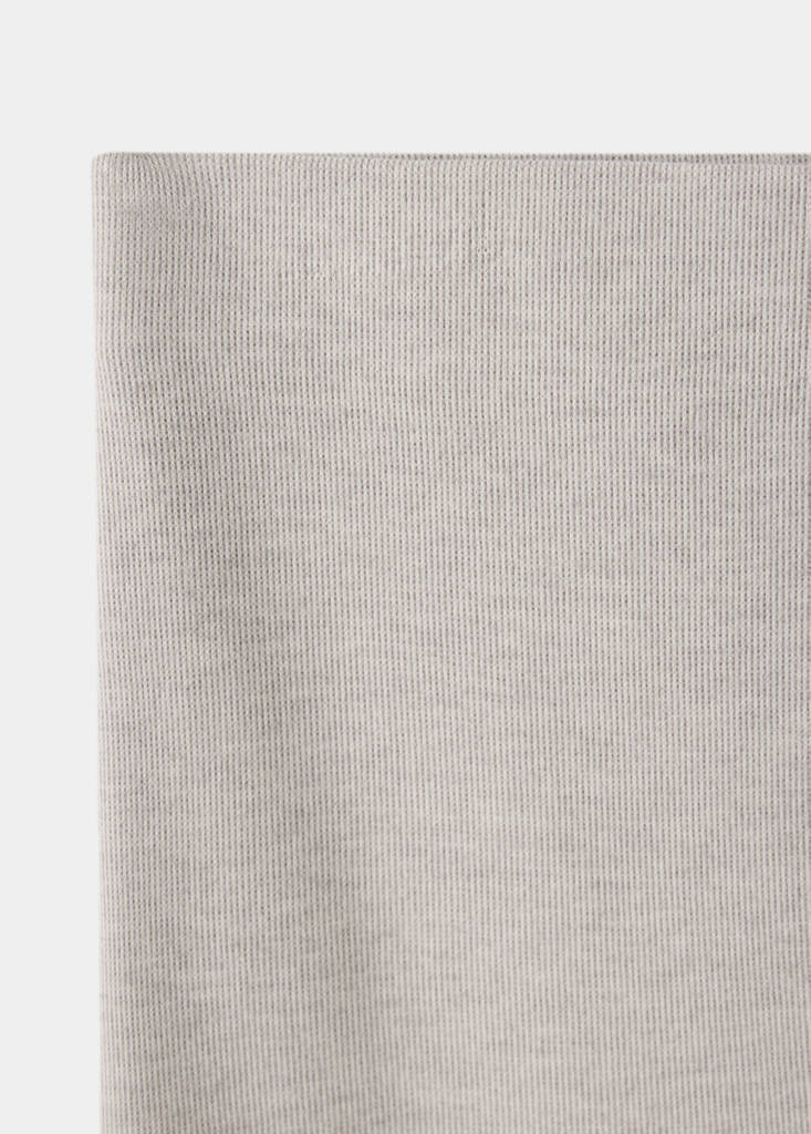 Ribbed straight-leg trousers — Sand
