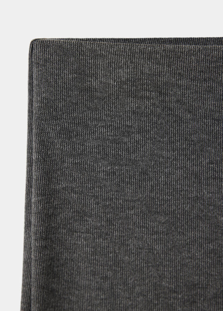 Ribbed straight-leg trousers — Dark Heather Grey