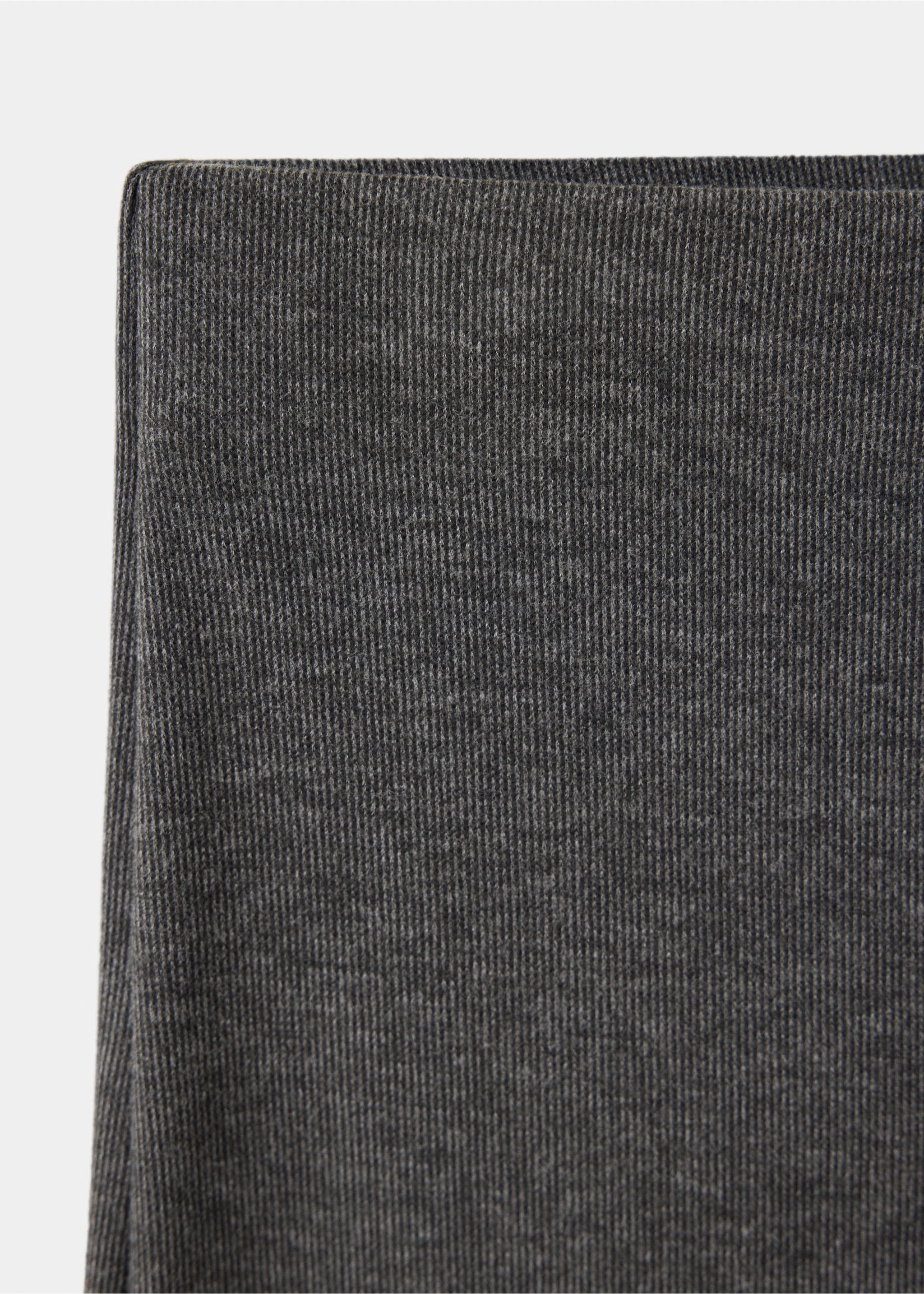 Ribbed straight-leg trousers - Details of the article 8, Dark Heather Grey. Ref: 37095848-00.