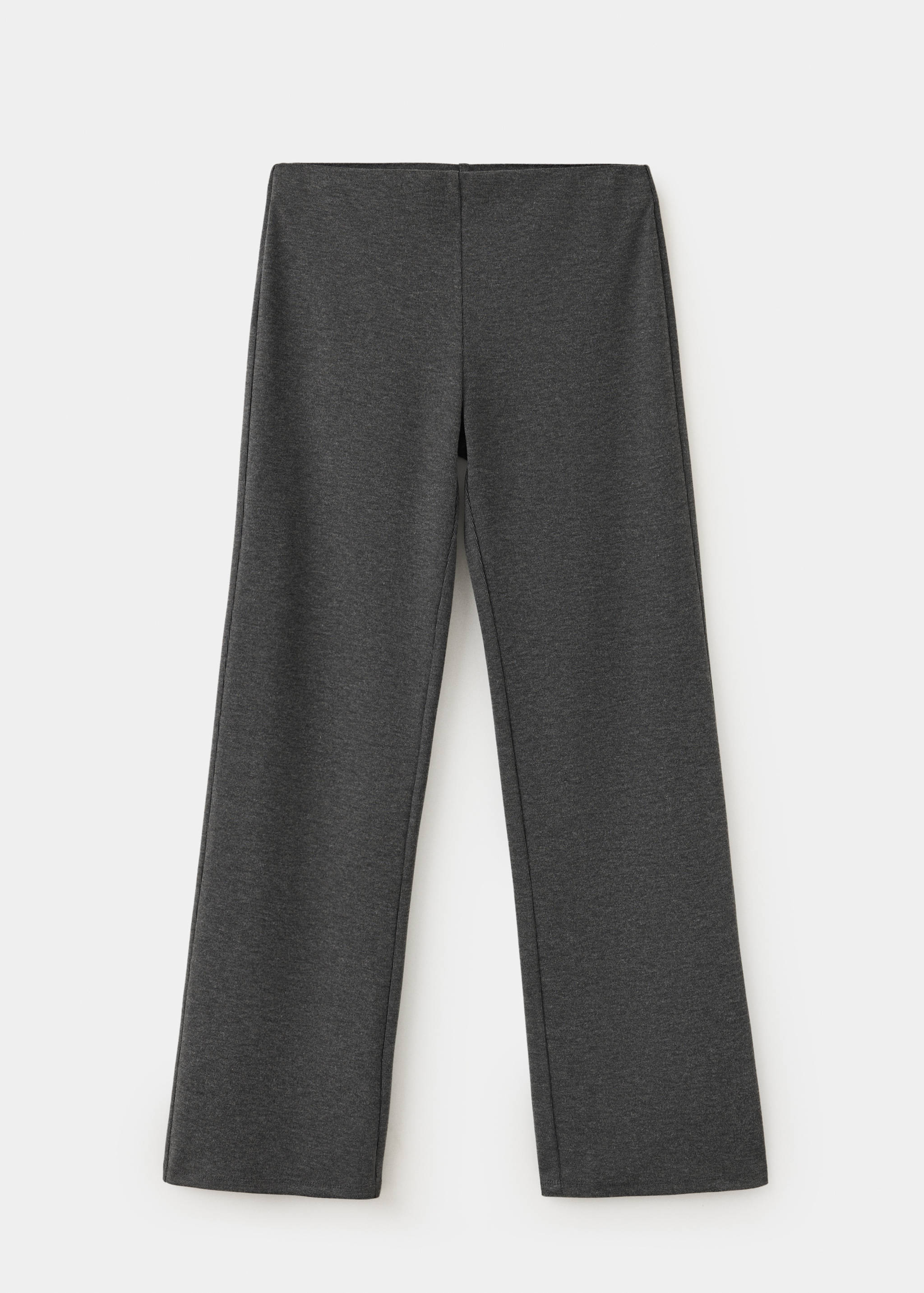 Ribbed straight-leg trousers - Article without model