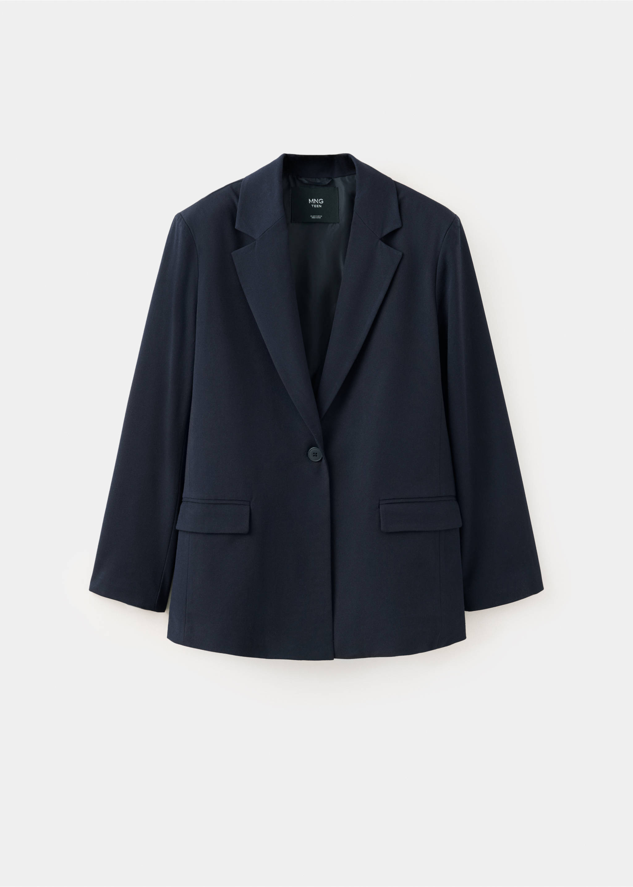 Blazer crêpe tasche - Articolo senza modello, Navy. Ref: 37095849-00.
