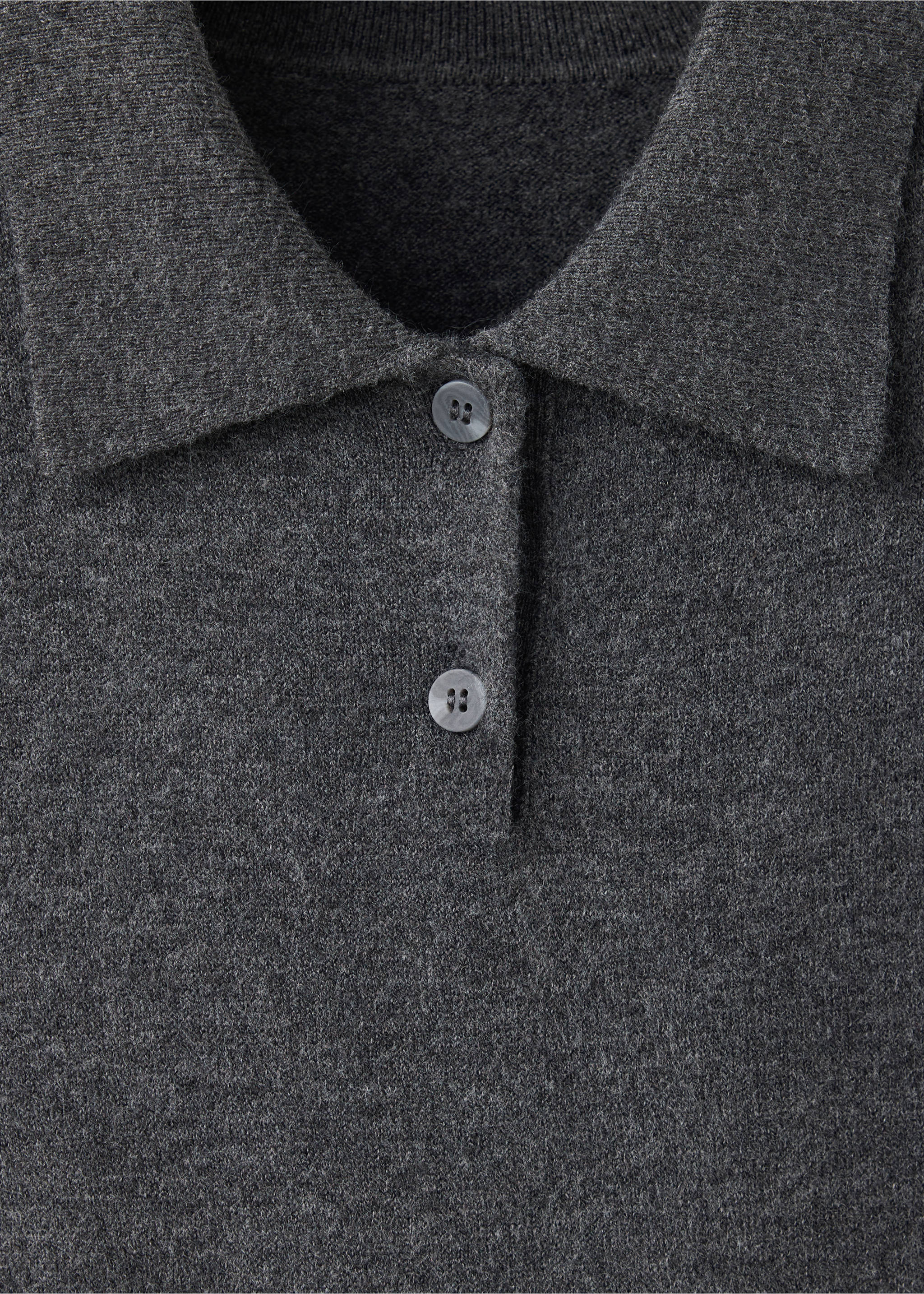 Robe maille col polo - Détail de l'article 8, Gris anthracite. Ref: 37095850-00.