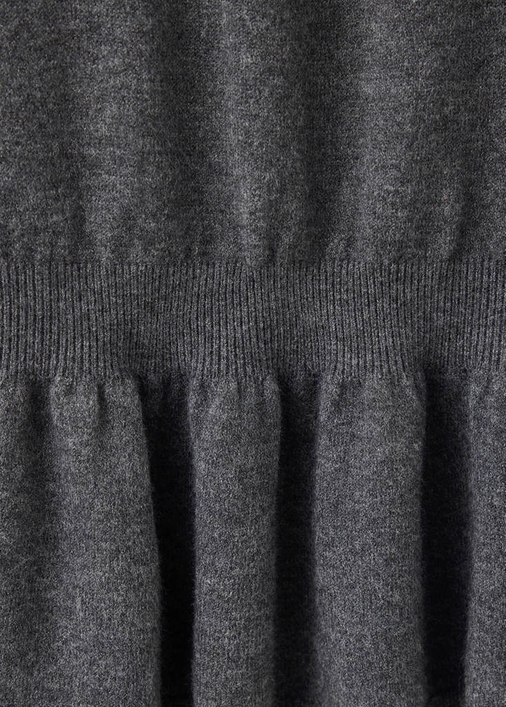 Knitted dress with polo neck — Charcoal