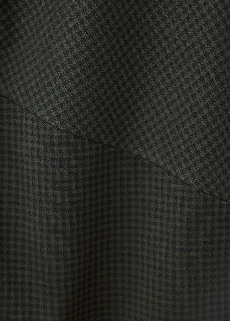 Gathered check dress — Green