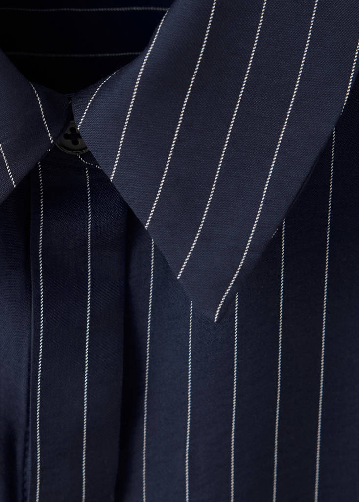 Modal pinstripe shirt — Navy