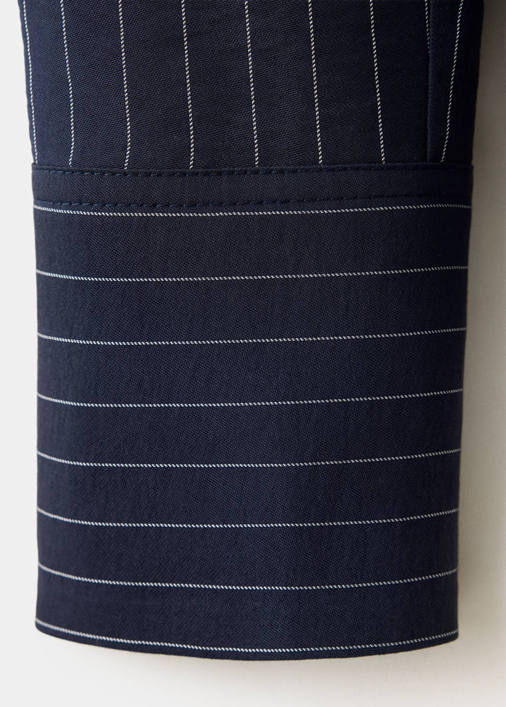 Modal pinstripe shirt — Navy